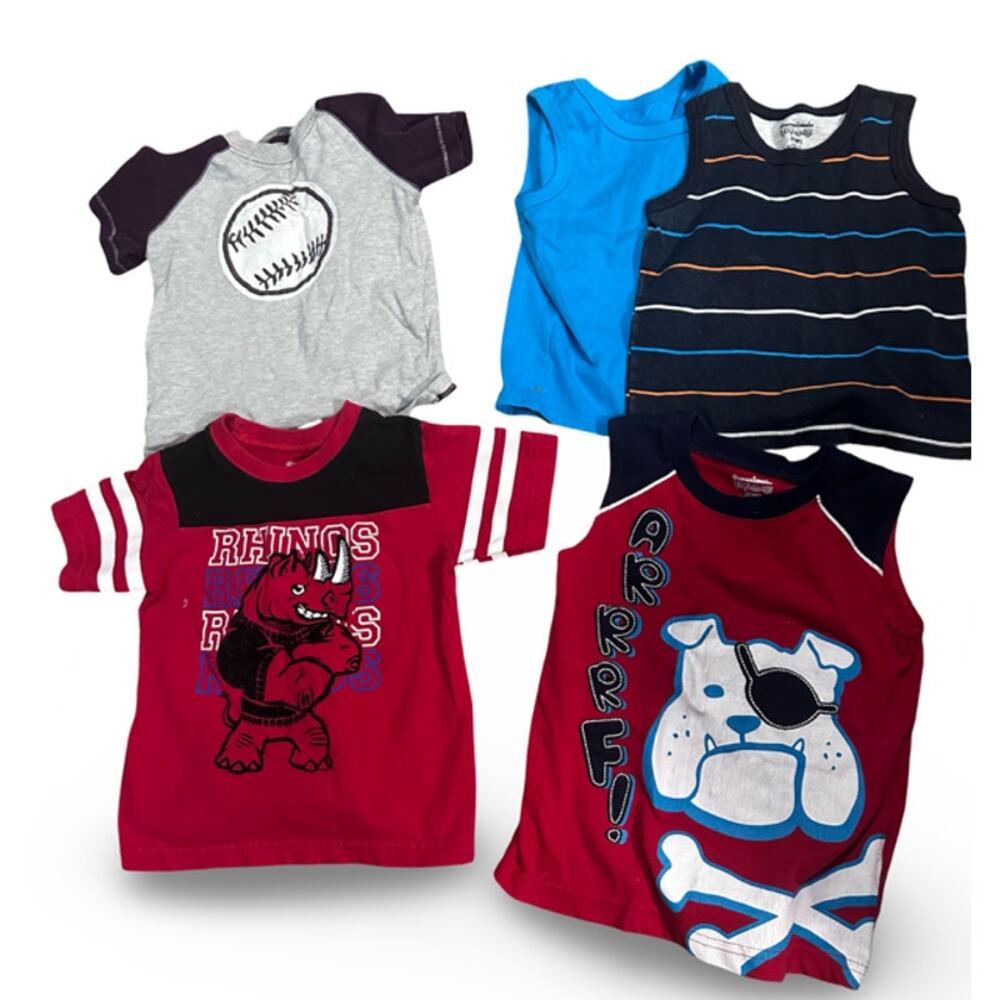 Garanimals Toddler Boys Shirts Lot of 5 3T Multicolor Graphic Tees